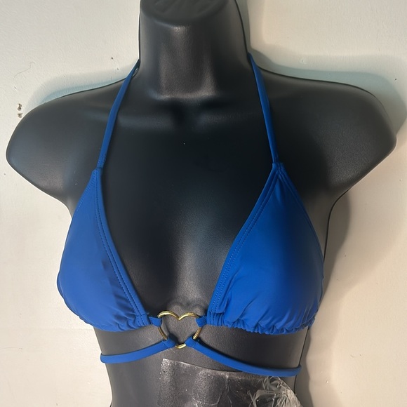 Heart shaped Linked blue bikini - Picture 3 of 6